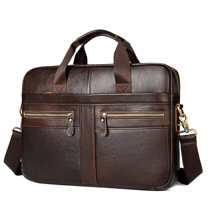Men’s Genuine Leather Business Briefcase (14-Inch)