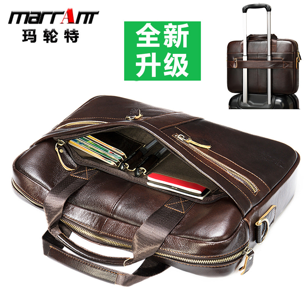 Men’s Genuine Leather Business Briefcase (14-Inch)