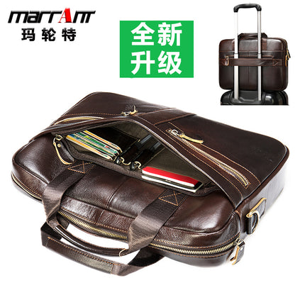 Men’s Genuine Leather Business Briefcase (14-Inch)