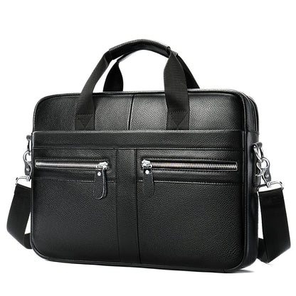 Men’s Genuine Leather Business Briefcase (14-Inch)