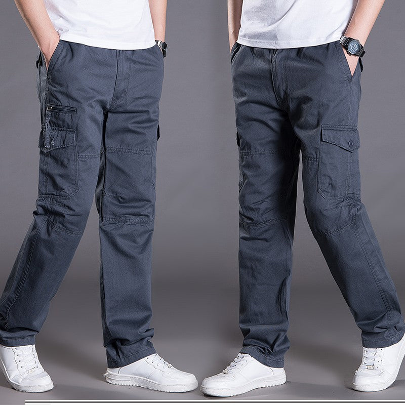 Men’s Loose Straight-Leg Casual Work Pants