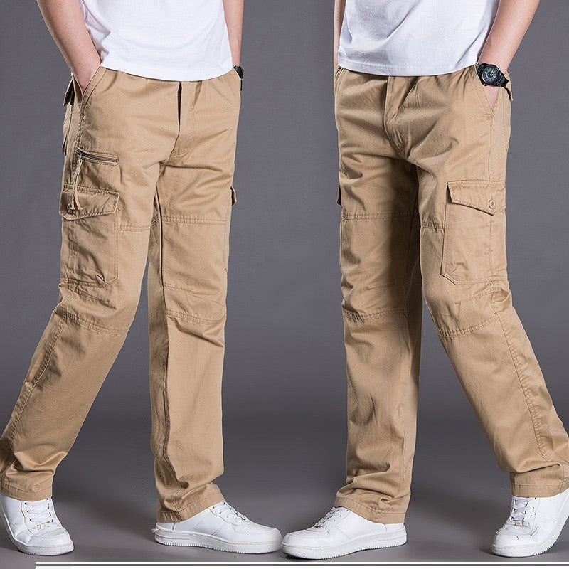 Men’s Loose Straight-Leg Casual Work Pants
