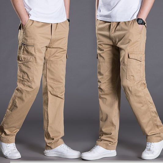 Men’s Loose Straight-Leg Casual Work Pants