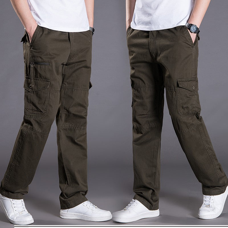 Men’s Loose Straight-Leg Casual Work Pants