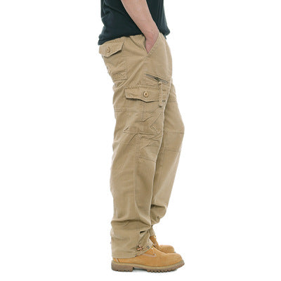 Men’s Cotton Elastic Waist Cargo Pants