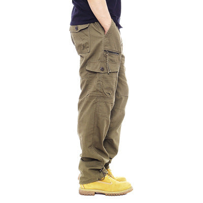 Men’s Cotton Elastic Waist Cargo Pants