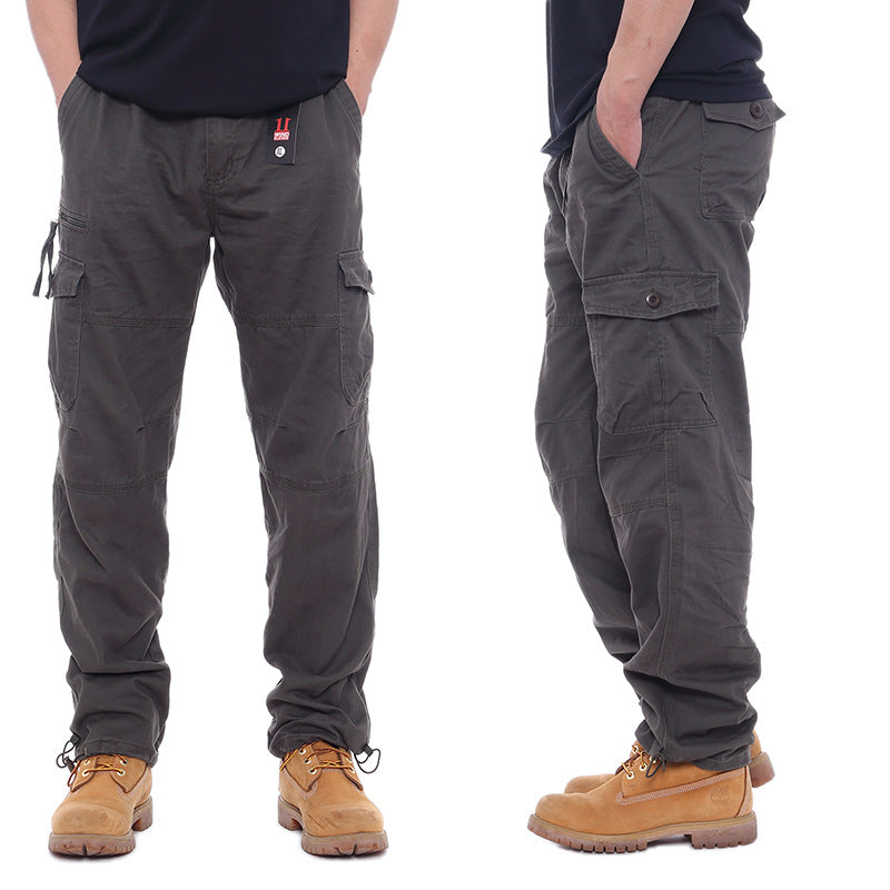 Men’s Cotton Elastic Waist Cargo Pants