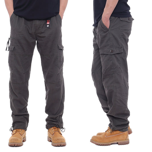 Men’s Cotton Elastic Waist Cargo Pants