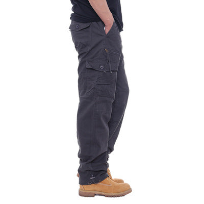 Men’s Cotton Elastic Waist Cargo Pants