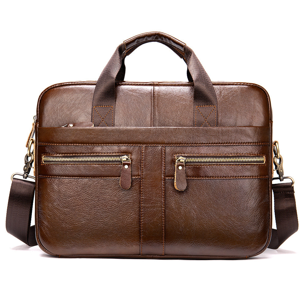 Men’s Genuine Leather Business Briefcase (14-Inch)