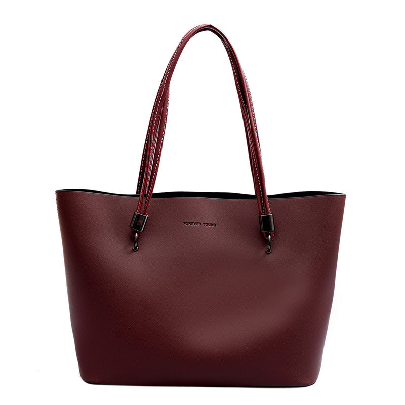 Women’s Minimalist Soft Leather Tote Bag