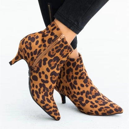 Women’s Snake Print Stiletto Ankle Boots
