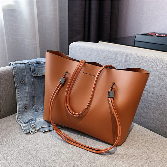Women’s Minimalist Soft Leather Tote Bag
