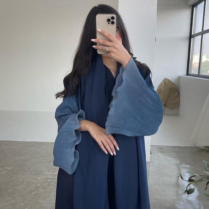 Women’s Chiffon Gradient Pleated Sleeve Jacket