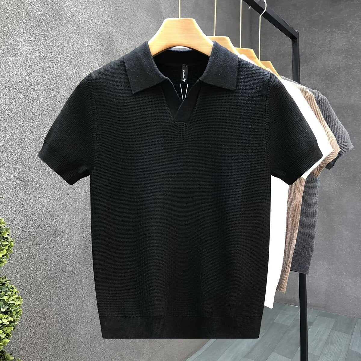 Men’s Lyocell Knitted Short Sleeve T-Shirt