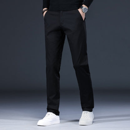 Men’s Light Luxury Cotton Loose Straight-Leg Pants