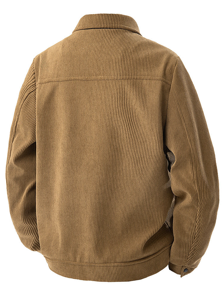 Men’s Corduroy Cargo Lapel Casual Jacket