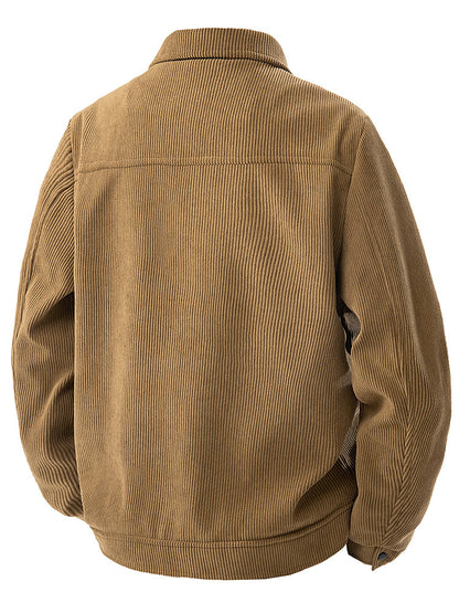 Men’s Corduroy Cargo Lapel Casual Jacket