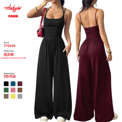 Women’s Strapless Wide-Leg Jumpsuit