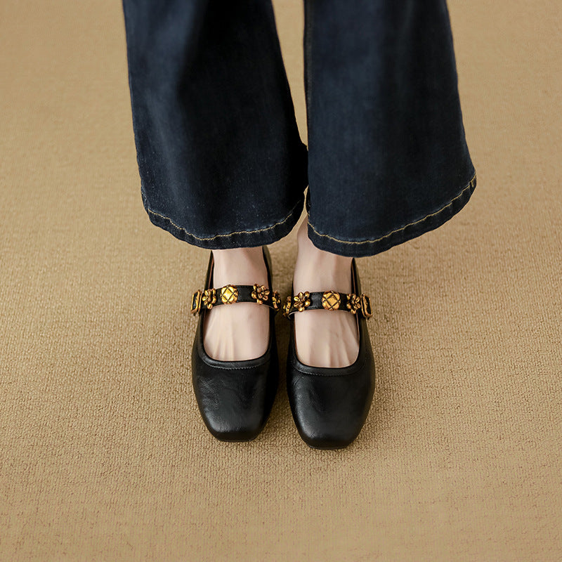 Women’s Soft Leather French Ballet Flats