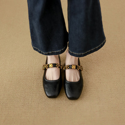 Women’s Soft Leather French Ballet Flats