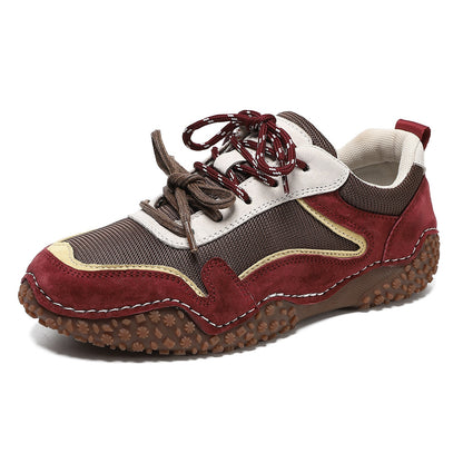 Unisex Genuine Leather Outdoor Casual Sneakers