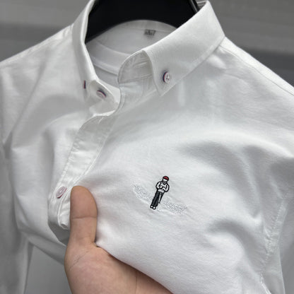 Men’s Premium Cotton Oxford Brushed Business Shirt