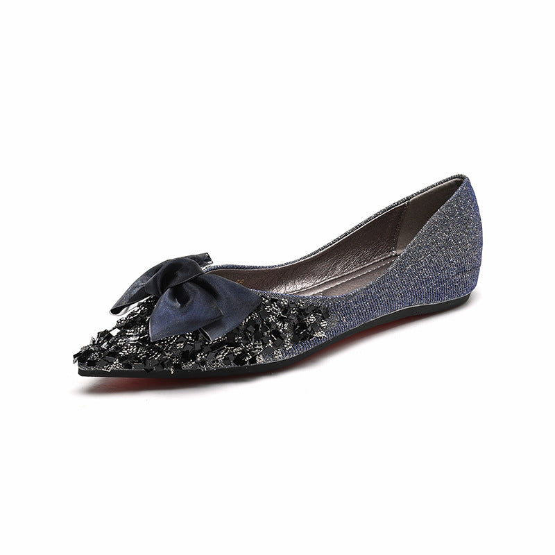 Women’s Pointed-Toe Bow Flat Shoes