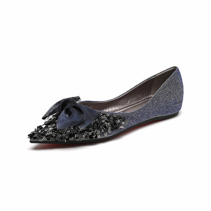 Women’s Pointed-Toe Bow Flat Shoes