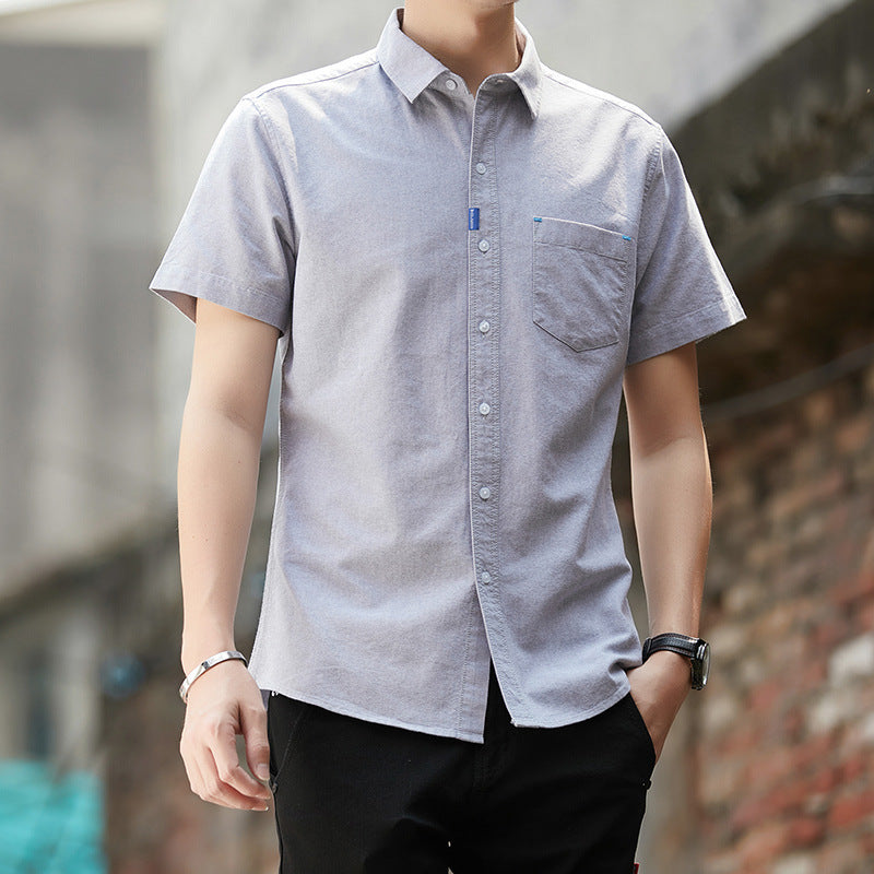 Men’s 100% Cotton Short Sleeve Casual Shirt