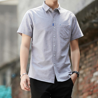 Men’s 100% Cotton Short Sleeve Casual Shirt