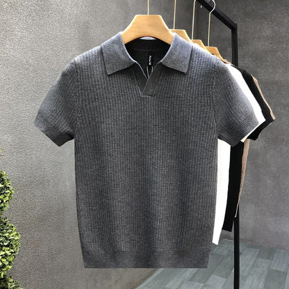 Men’s Lyocell Knitted Short Sleeve T-Shirt