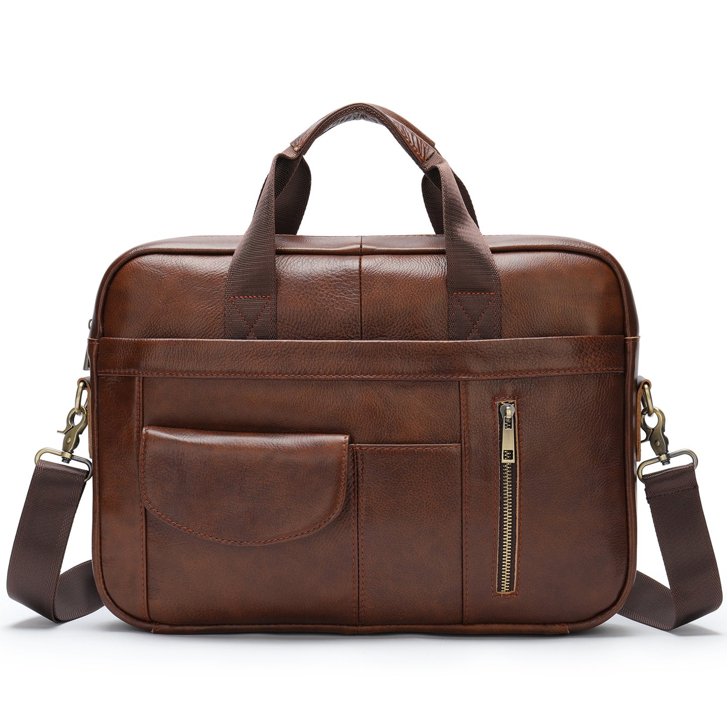 Men’s Genuine Leather Business Briefcase (14-Inch)