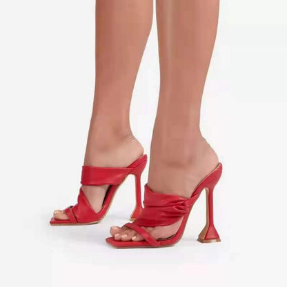 Women’s Square-Toe High Heel Backless Sandals