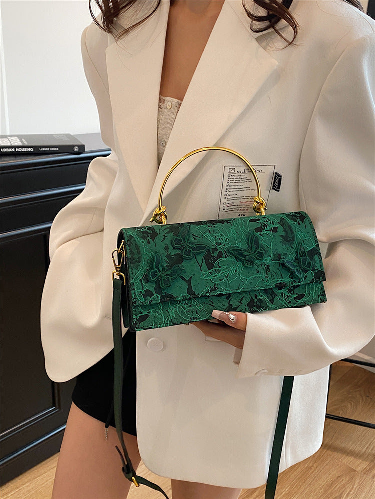 Women’s Butterfly Embroidered Crossbody Square Bag