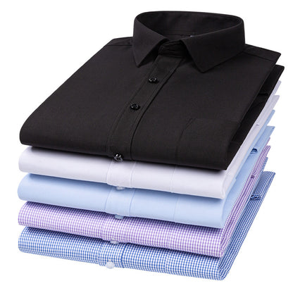 Men’s Cotton Plaid Long-Sleeve Casual Shirt