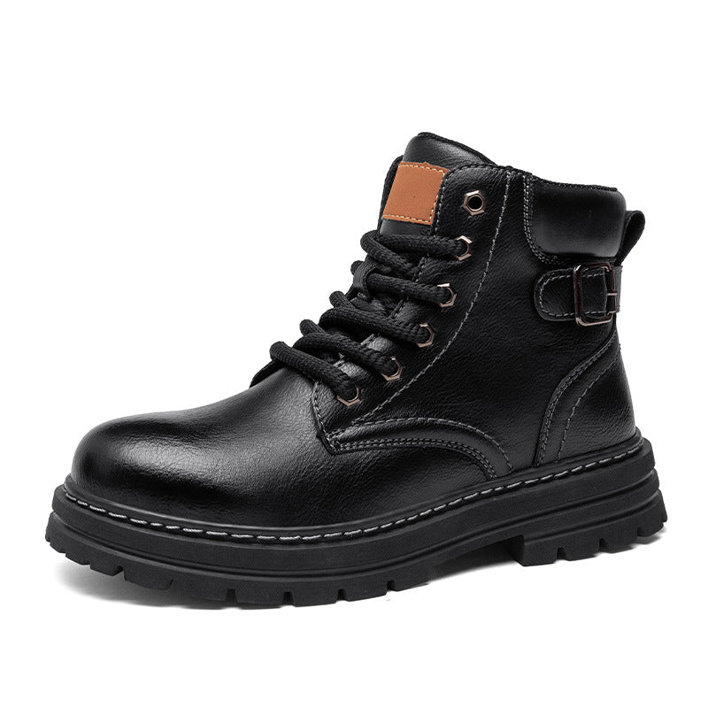 Men’s British-Style Leather Martin Boots