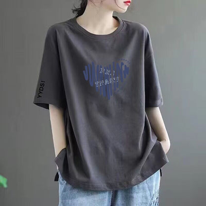 Women’s Printed Loose-Fit Short Sleeve T-Shirt