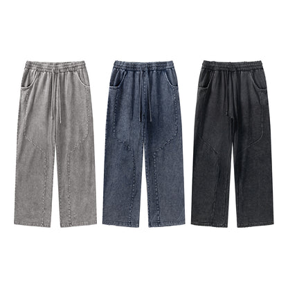 Men’s Retro Washed Wide-Leg Sweatpants