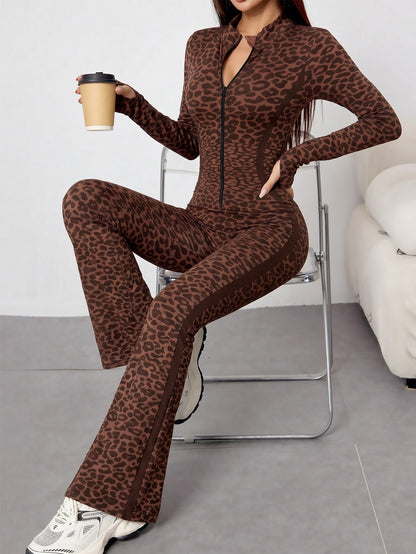 Women’s Zip-Up Long Sleeve Yoga Jumpsuit
