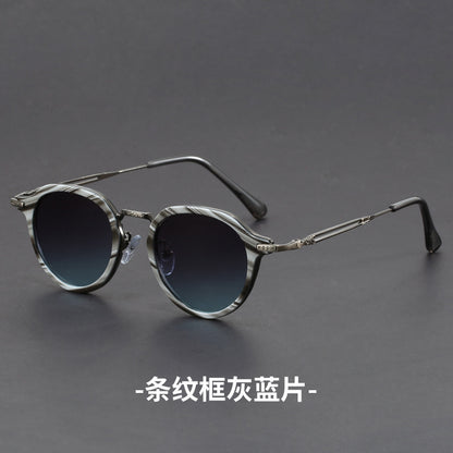 Unisex Steampunk Round Frame Retro Sunglasses