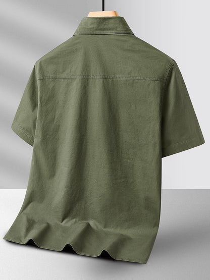 Men’s American Workwear Multi-Pocket Short-Sleeve Shirt