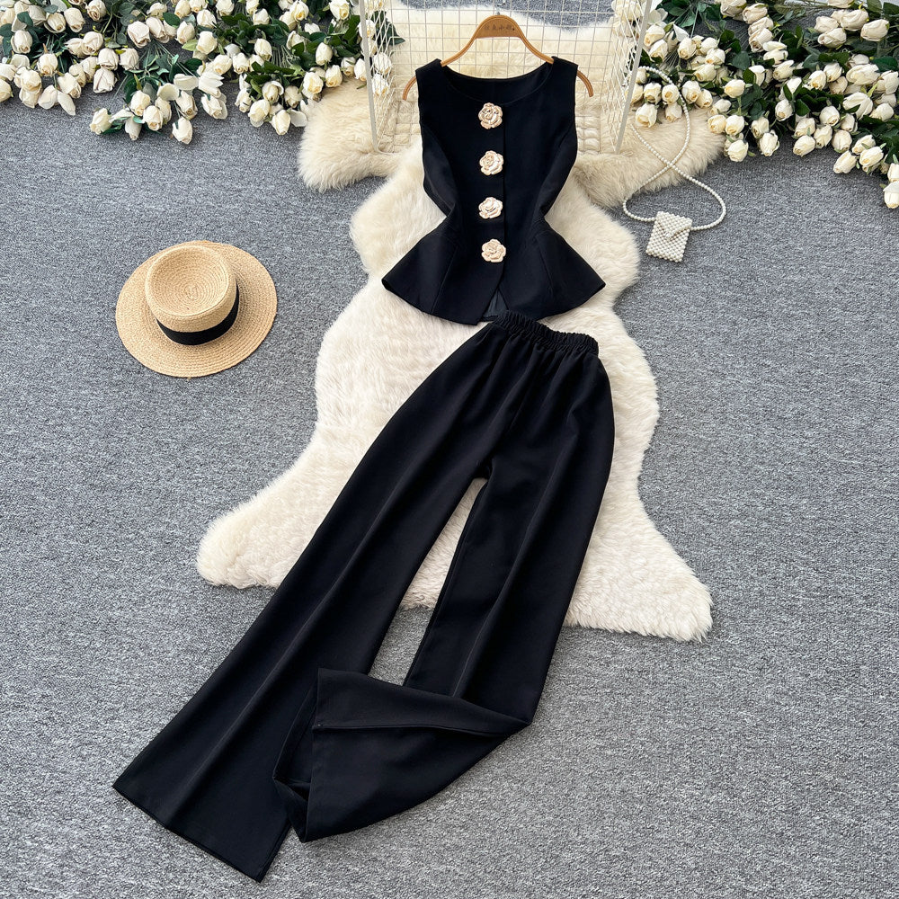 Women’s Floral Tank Top & Wide-Leg Pants Set