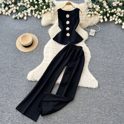 Women’s Floral Tank Top & Wide-Leg Pants Set