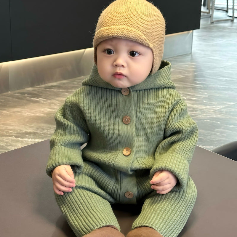 Baby Knitted Wool Romper Crawling Suit