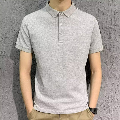 Men’s Solid Color Loose-Fit Short Sleeve T-Shirt