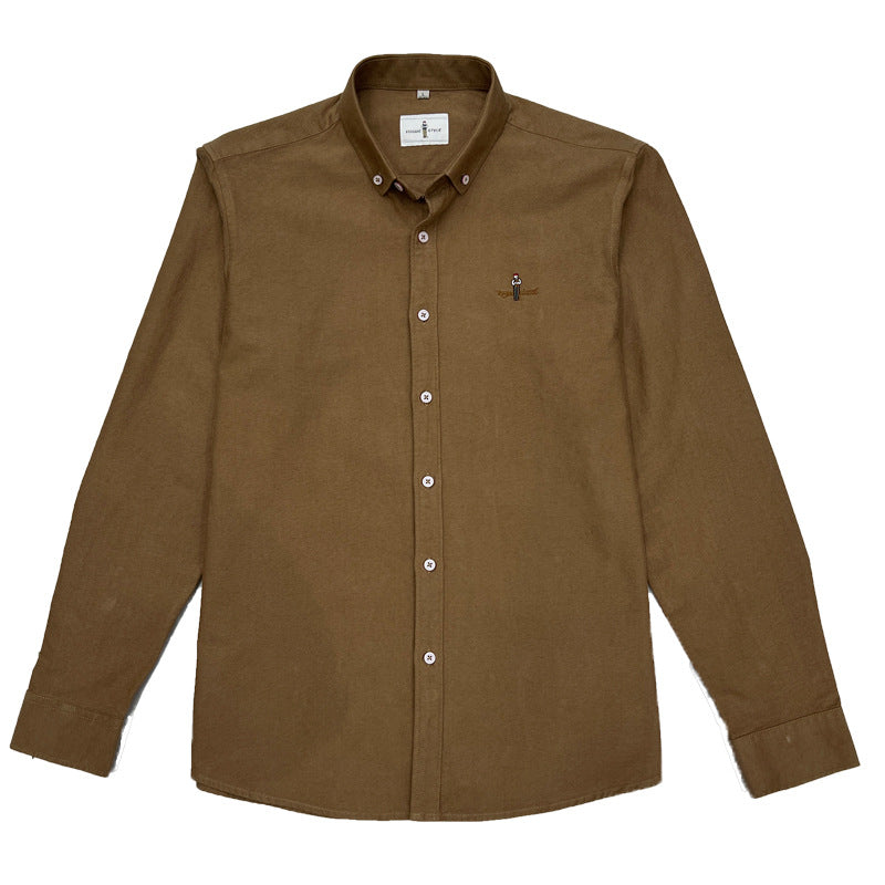 Men’s Premium Cotton Oxford Brushed Business Shirt