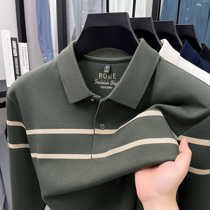 Men’s Long Sleeve Collared Casual T-Shirt