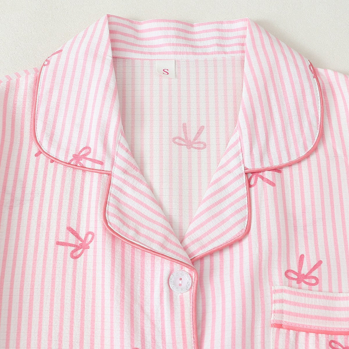 Women’s Bubble Wrinkle Short Sleeve Pajama Set