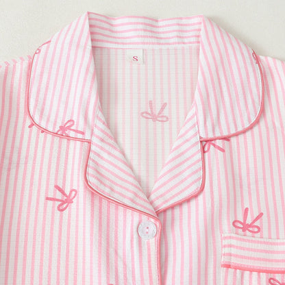 Women’s Bubble Wrinkle Short Sleeve Pajama Set